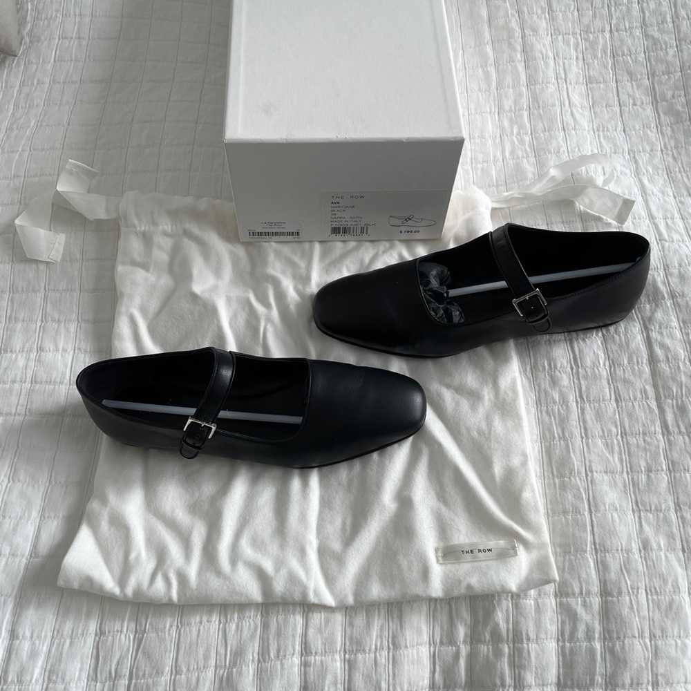 The Row | Ava Leather Flats (Sz 38)